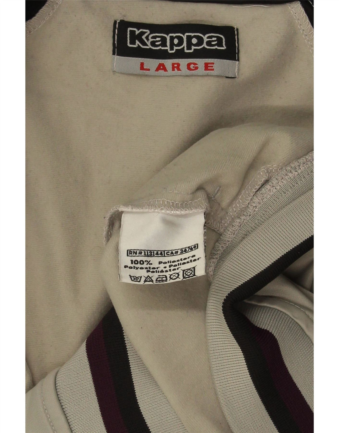 KAPPA Mens Tracksuit Top Jacket Large Grey Colourblock Polyester