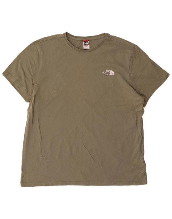 The North Face Mens T-Shirt Top XL Khaki Cotton