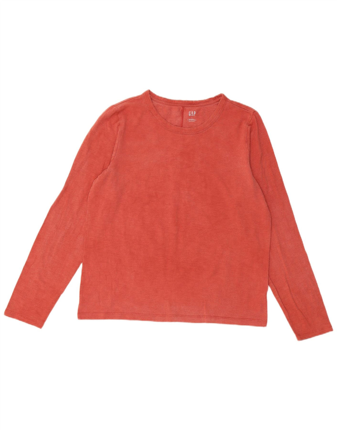 Gap Womens Top Long Sleeve UK 14 Large Red Cotton