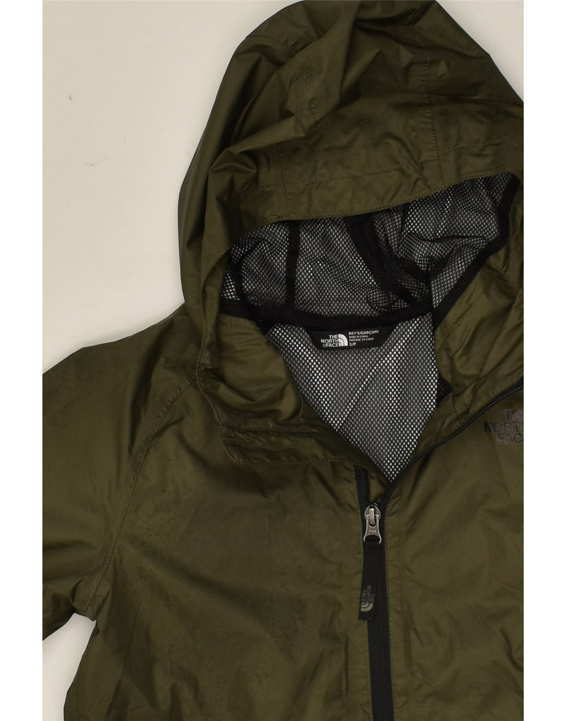 THE NORTH FACE Boys Hooded Rain Jacket 7-8 Years Small Green Nylon | Vintage The North Face | Thrift | Second-Hand The North Face | Used Clothing | Messina Hembry 
