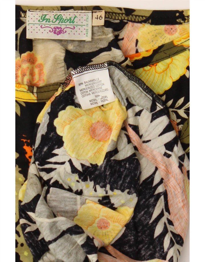 VINTAGE Womens Vest Top IT 46 Large Multicoloured Floral Cotton Vintage Vintage and Second-Hand Vintage from Messina Hembry 