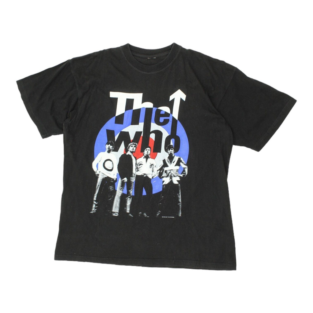 The Who Mens Black Logo Tshirt | 2006 British Rock Band Daltrey Townshend Moon | Vintage Messina Hembry | Thrift | Second-Hand Messina Hembry | Used Clothing | Messina Hembry 