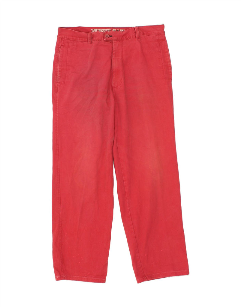 NORTH SAILS Mens Straight Jeans W34 L28 Red Cotton Vintage North Sails and Second-Hand North Sails from Messina Hembry 