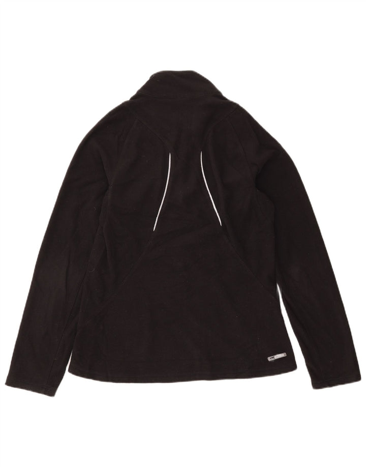Puma Womens Zip Neck Fleece Jumper UK 12 Medium Black Polyester