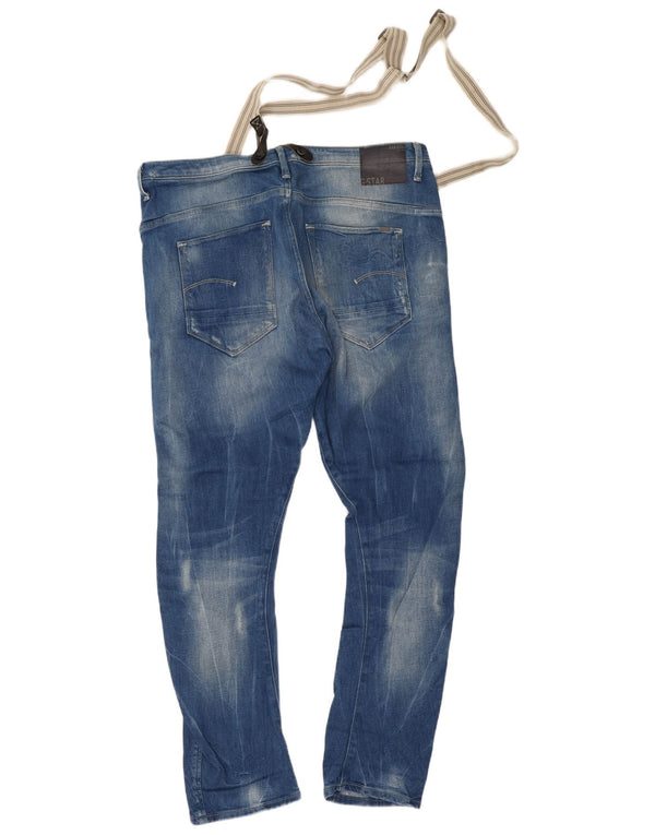 G-Star Mens Acid Wash Anti Fit Slim Jeans W30 L28 Blue Cotton