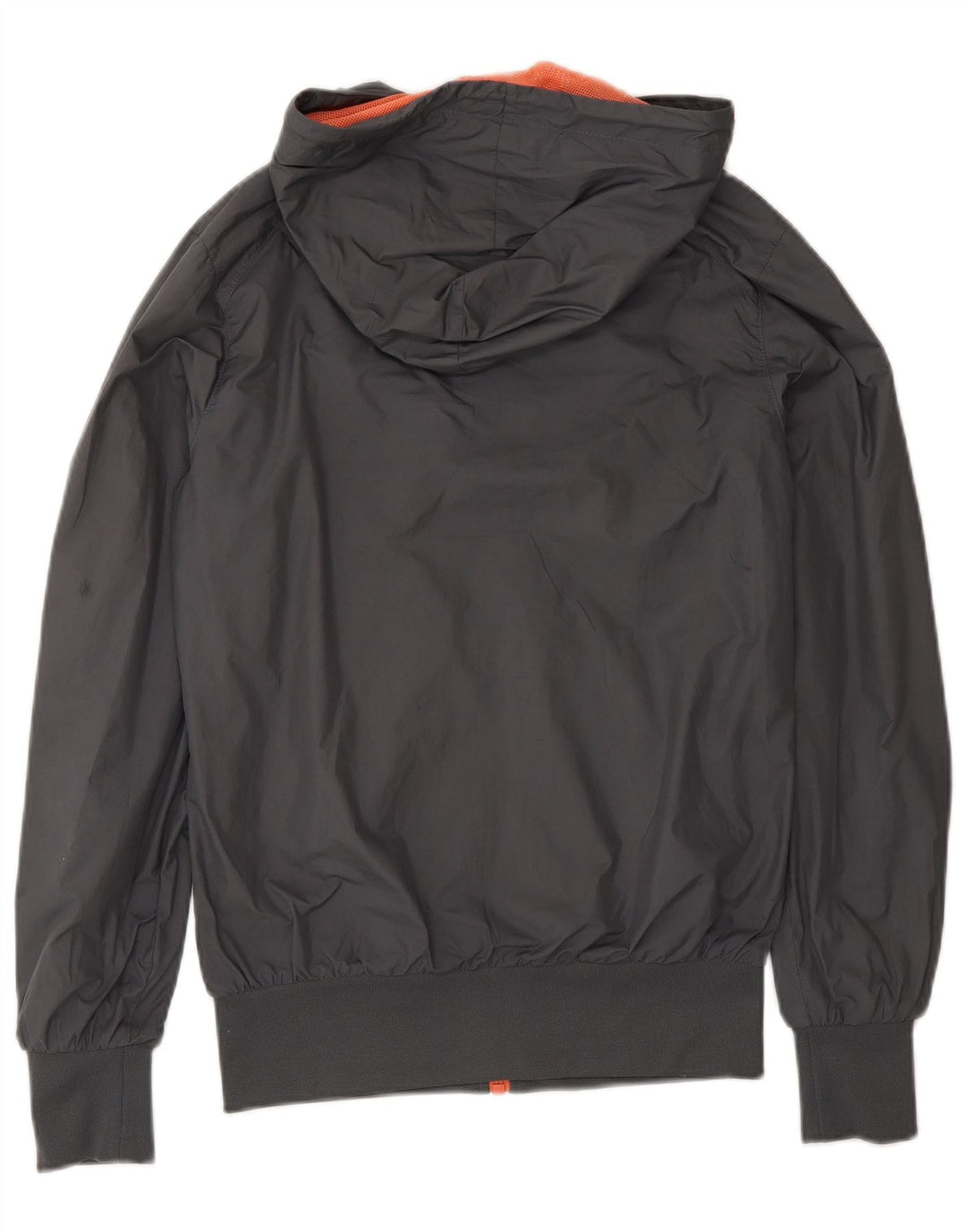 Nike Womens Hooded Rain Jacket UK 10 Small Grey Polyester Sports