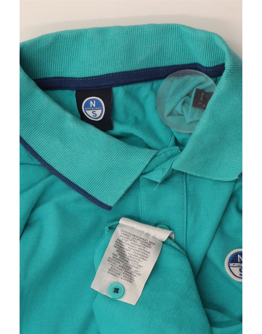 North Sails Mens Polo Shirt Large Blue Cotton