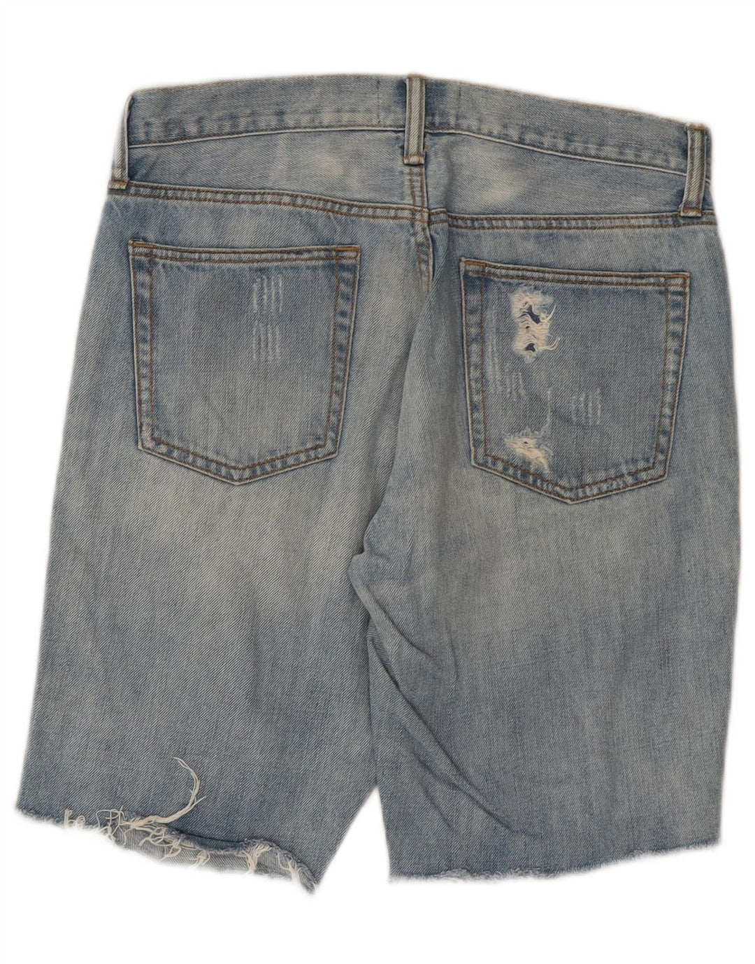 GAP Mens Distressed Slim Denim Shorts W31 Medium Blue Cotton