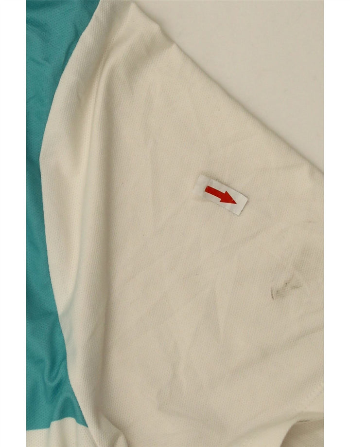 Nike Mens Dri Fit Polo Shirt XL White Colourblock Polyester