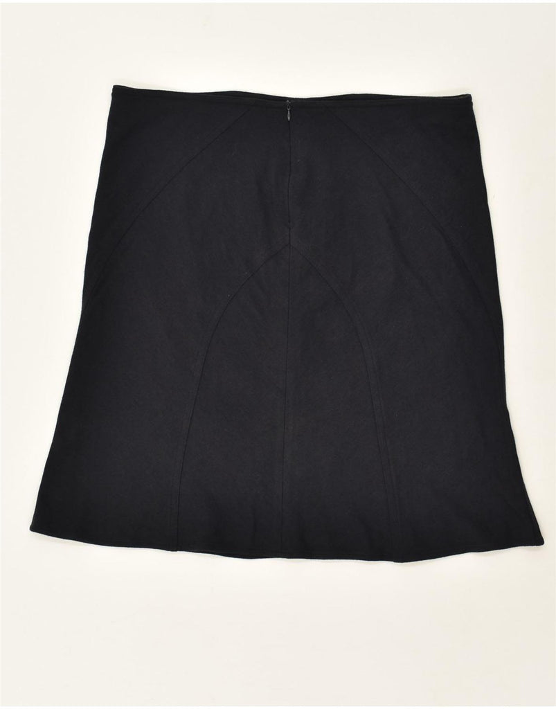 FERRE Womens A-Line Skirt W38 2XL Navy Blue Viscose | Vintage Ferre | Thrift | Second-Hand Ferre | Used Clothing | Messina Hembry 