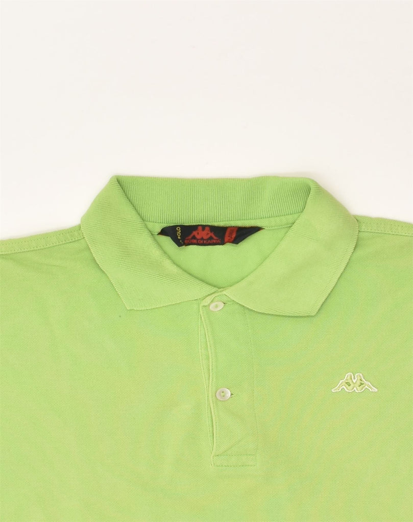 KAPPA Mens Polo Shirt Large Green Cotton | Vintage Kappa | Thrift | Second-Hand Kappa | Used Clothing | Messina Hembry 