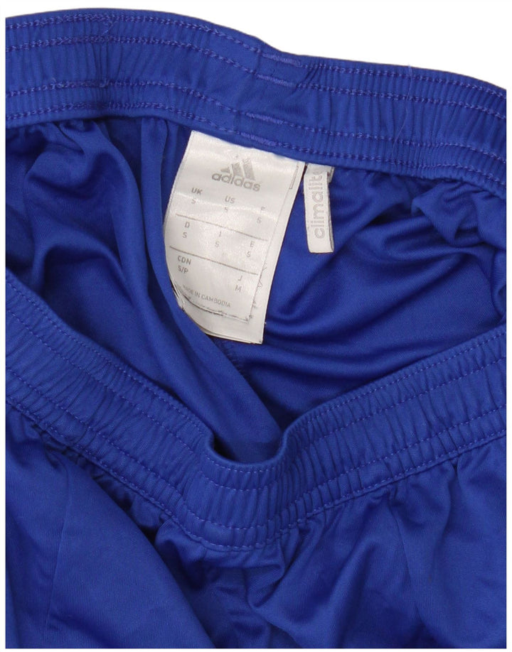 Adidas Mens Climalite Sport Shorts Small  Blue Colourblock Polyester