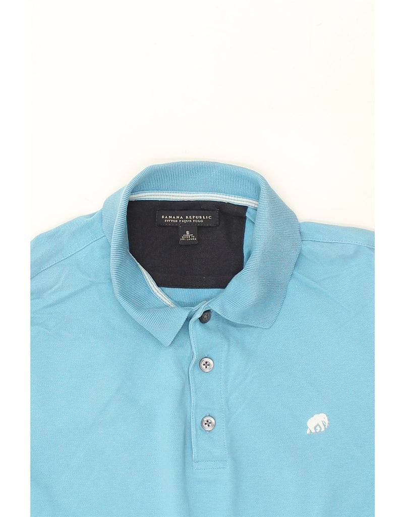 BANANA REPUBLIC Mens Polo Shirt Small Turquoise Cotton | Vintage Banana Republic | Thrift | Second-Hand Banana Republic | Used Clothing | Messina Hembry 