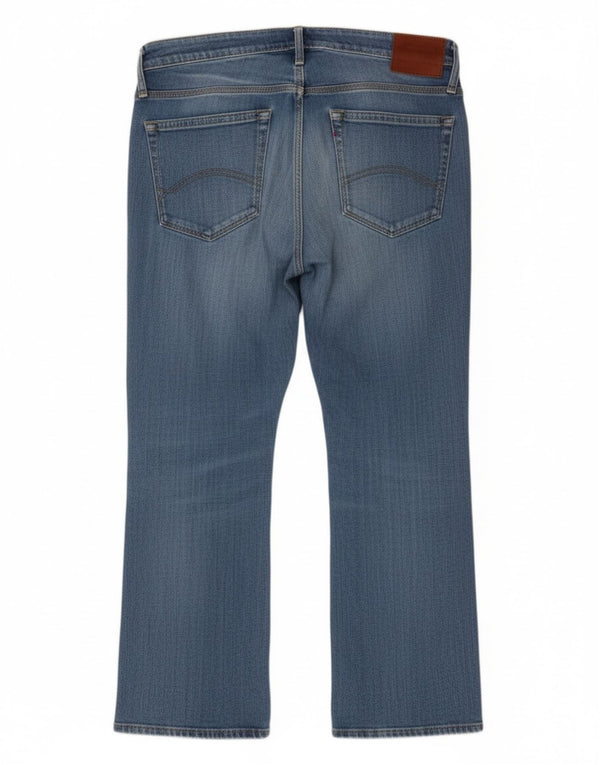 Tommy Hilfiger Mens Cropped Bootcut Jeans W34 L26 Blue Cotton