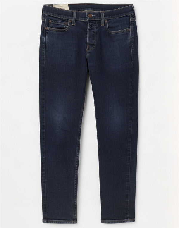 Hollister Mens Slim Jeans W31 L30 Navy Blue Cotton