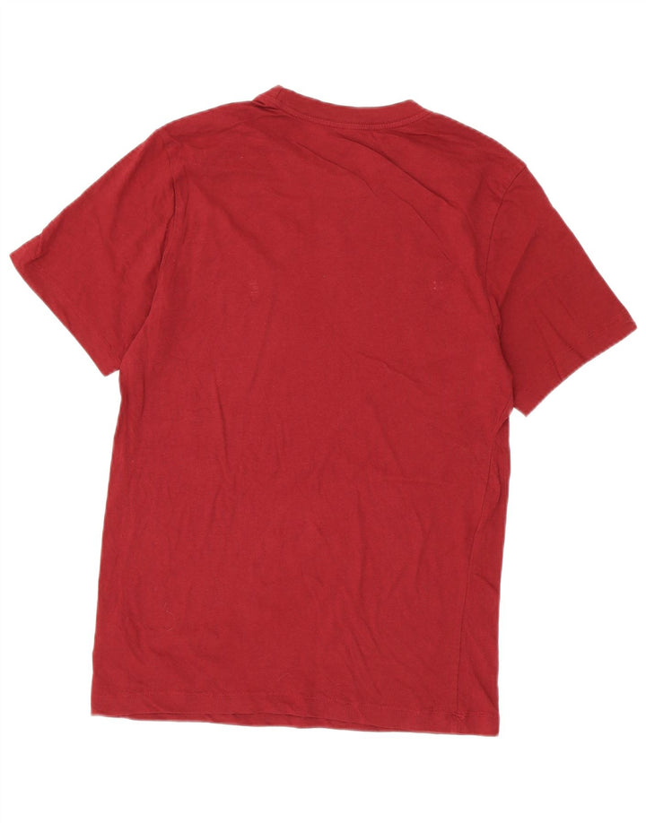 NIKE Mens Graphic T-Shirt Top Small Burgundy Cotton