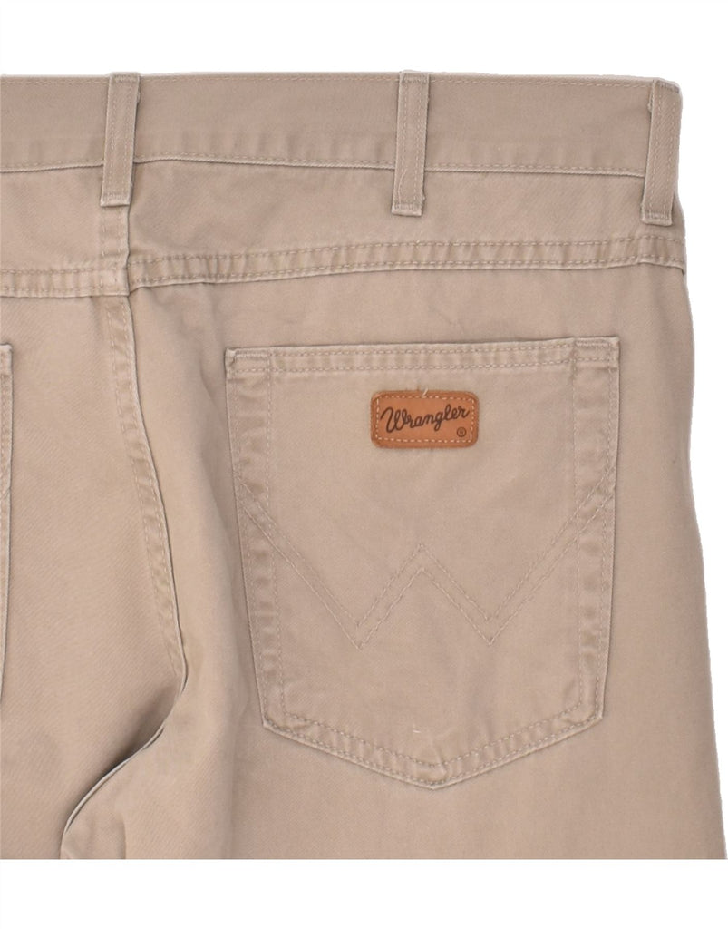 WRANGLER Mens Straight Casual Trousers W36 L32 Beige Cotton | Vintage Wrangler | Thrift | Second-Hand Wrangler | Used Clothing | Messina Hembry 