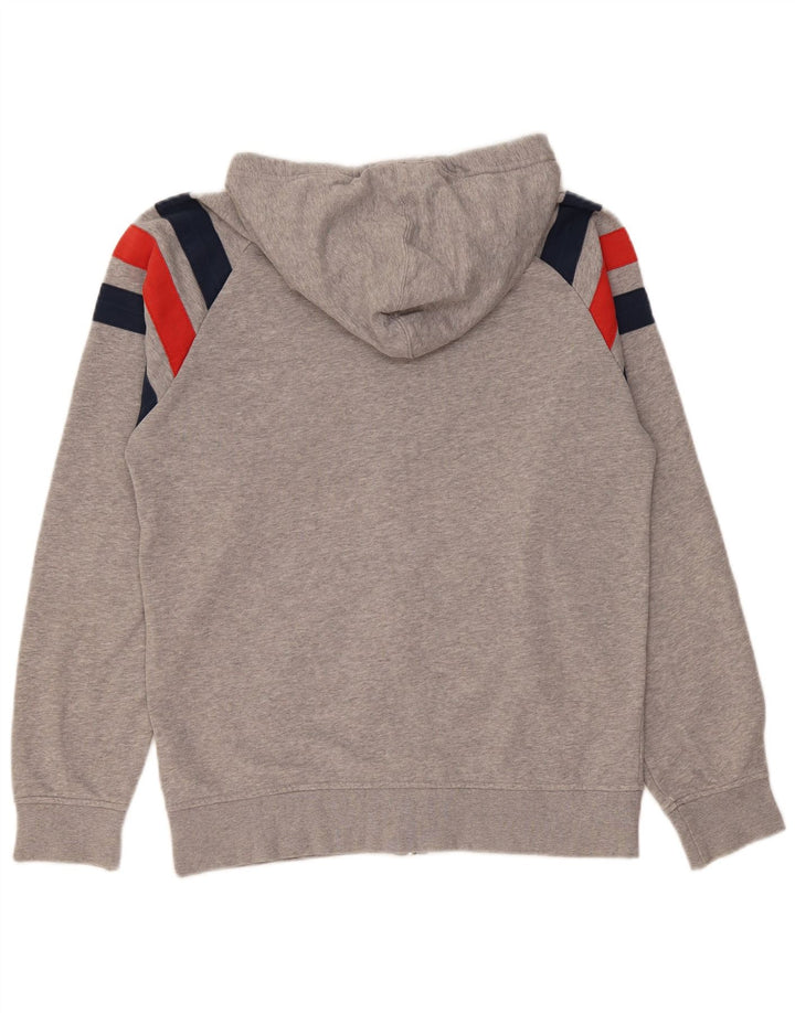 Adidas Mens Zip Hoodie Sweater Medium Grey Colourblock Cotton