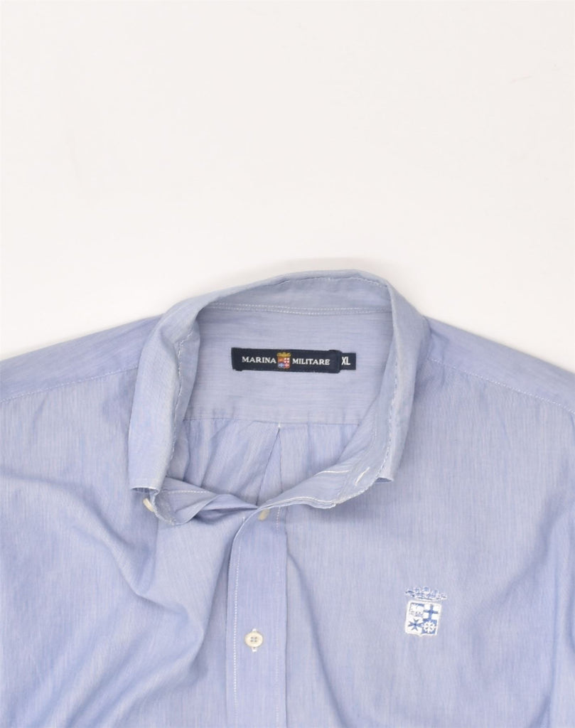 VINTAGE Mens Shirt XL Blue Cotton | Vintage Vintage | Thrift | Second-Hand Vintage | Used Clothing | Messina Hembry 