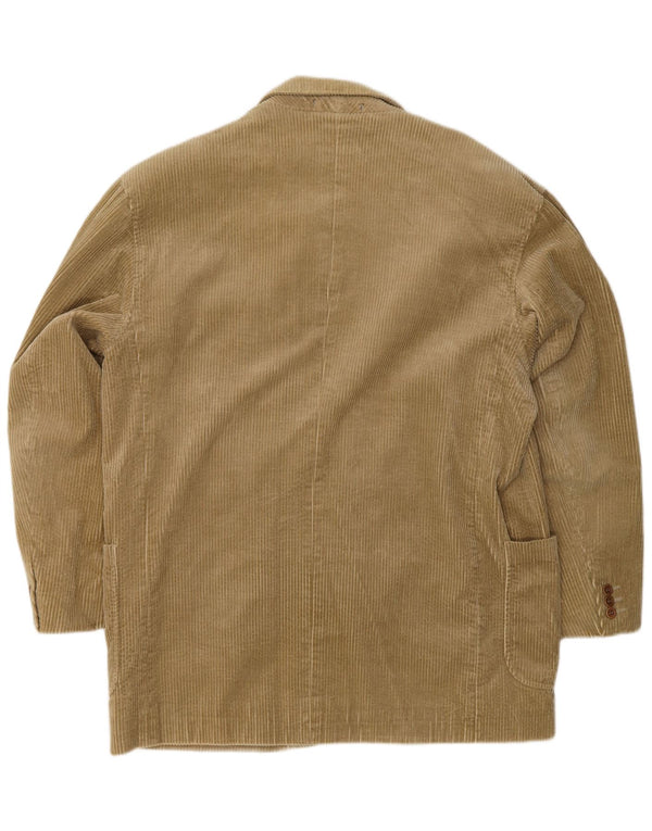 Part Two Mens Corduroy 3 Button Blazer Jacket US 42 XL Beige Cotton