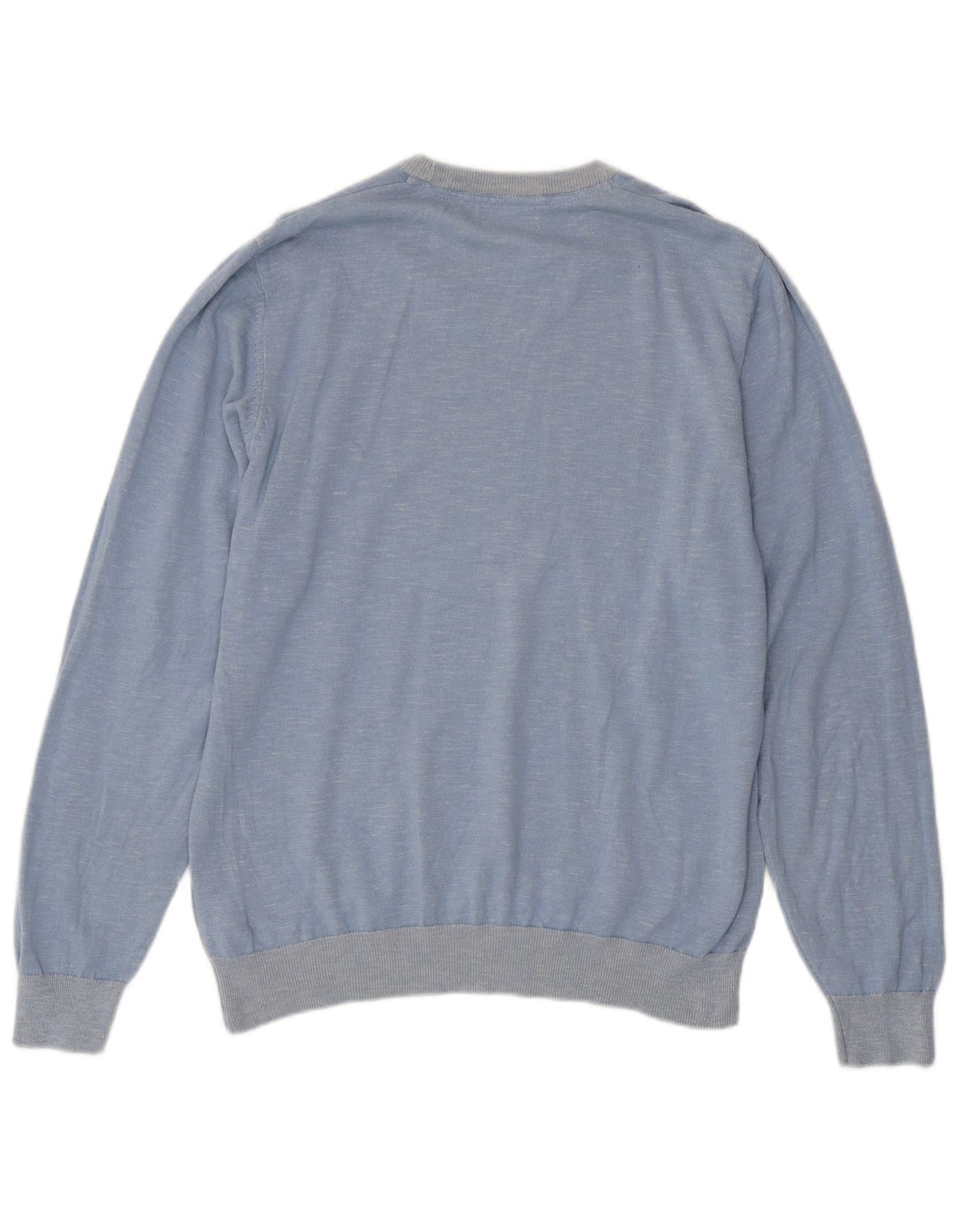 Marks & Spencer Mens Crew Neck Jumper Sweater Large Blue Flecked