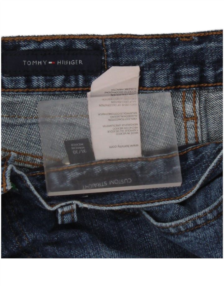 TOMMY HILFIGER Mens Straight Jeans W31 L30 Blue Cotton