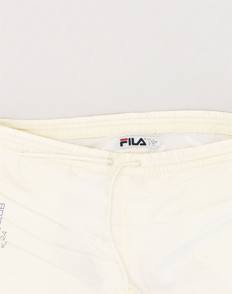 FILA Mens Graphic Sport Shorts IT 48 Medium Beige Cotton | Vintage Fila | Thrift | Second-Hand Fila | Used Clothing | Messina Hembry 