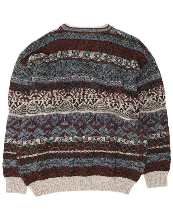 College By Marcazzani Mens Crew Neck Jumper Sweater IT 52 Large Multicolour