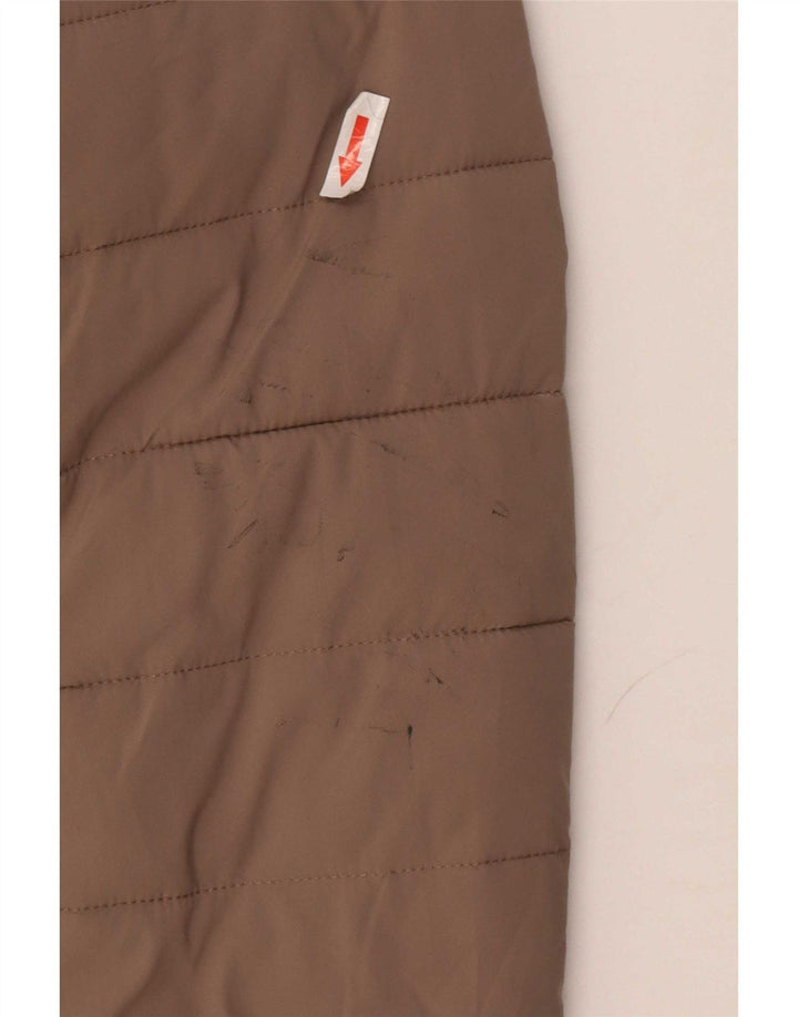Michael Kors Womens Hooded Padded Jacket UK 14 Medium Brown Polyester