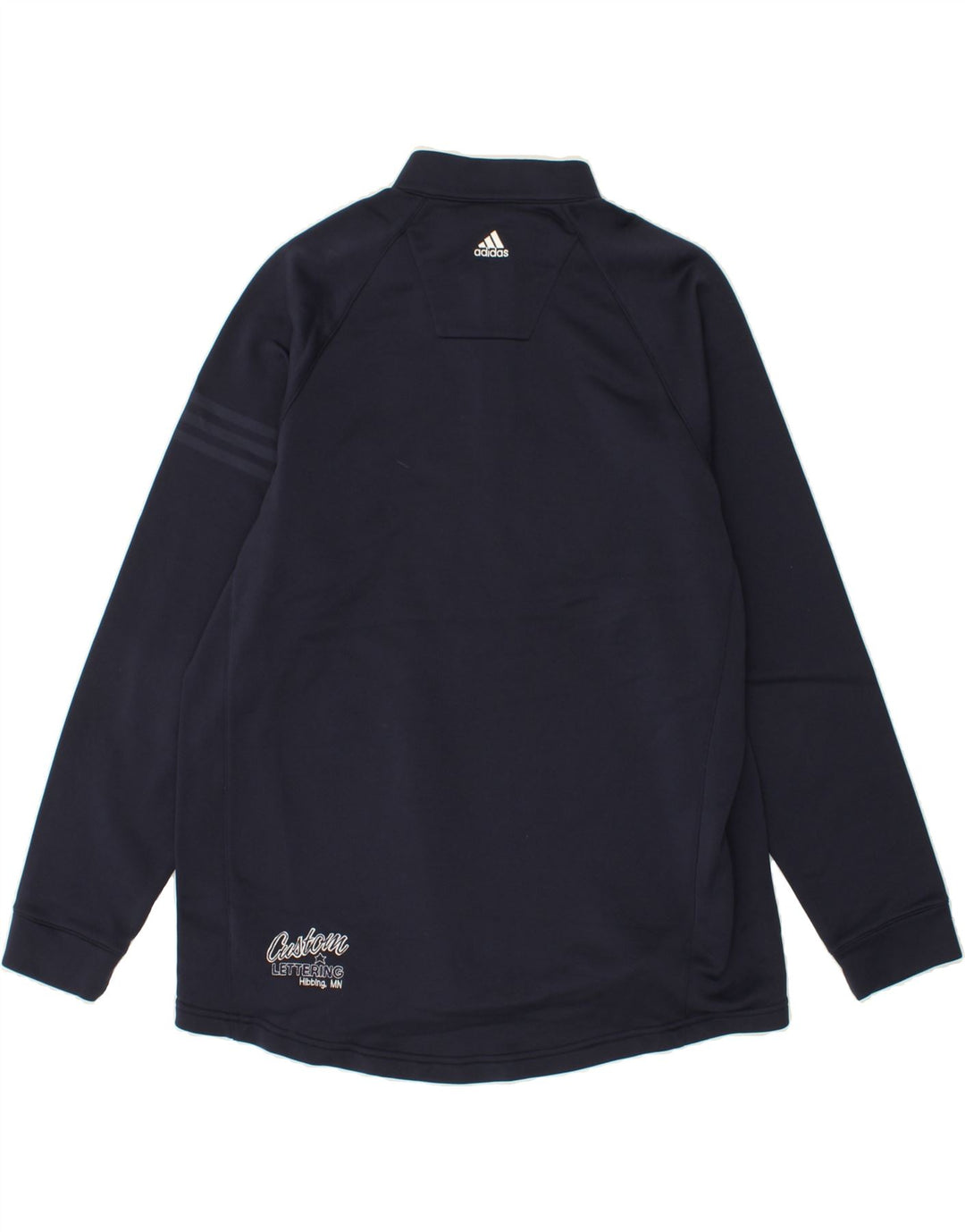ADIDAS Mens Climalite Zip Neck Pullover Tracksuit Top XL Navy Blue Vintage Adidas and Second-Hand Adidas from Messina Hembry 