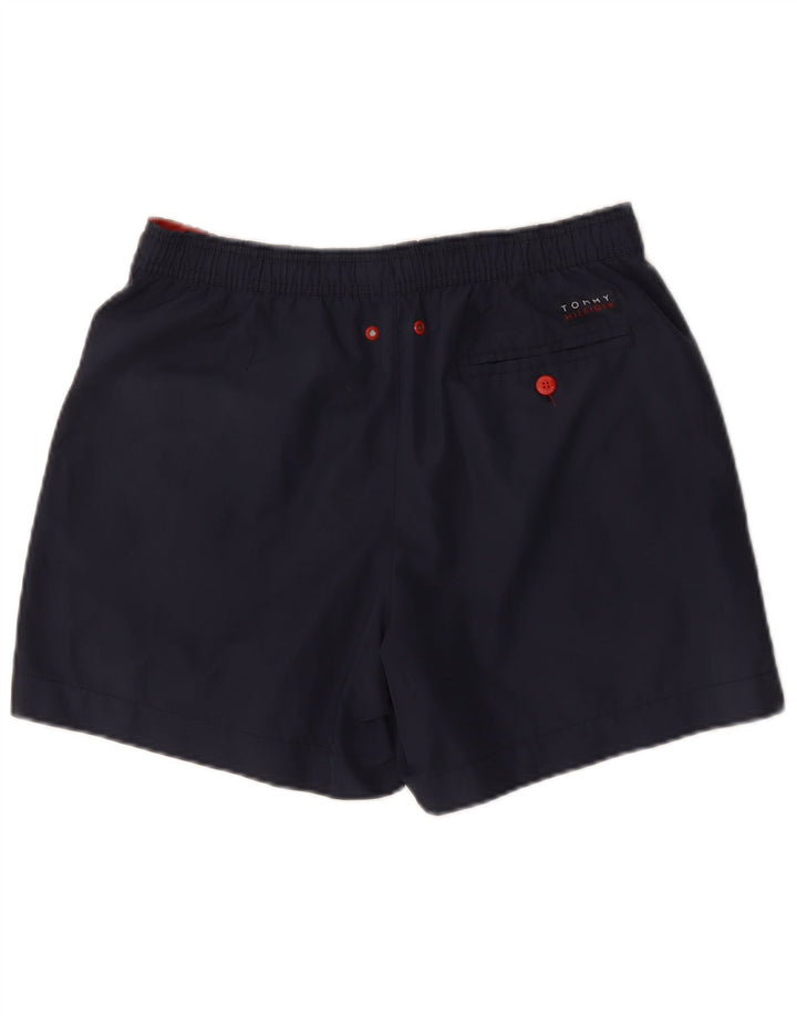 Tommy Hilfiger Mens Graphic Swimming Shorts Medium  Navy Blue Polyester