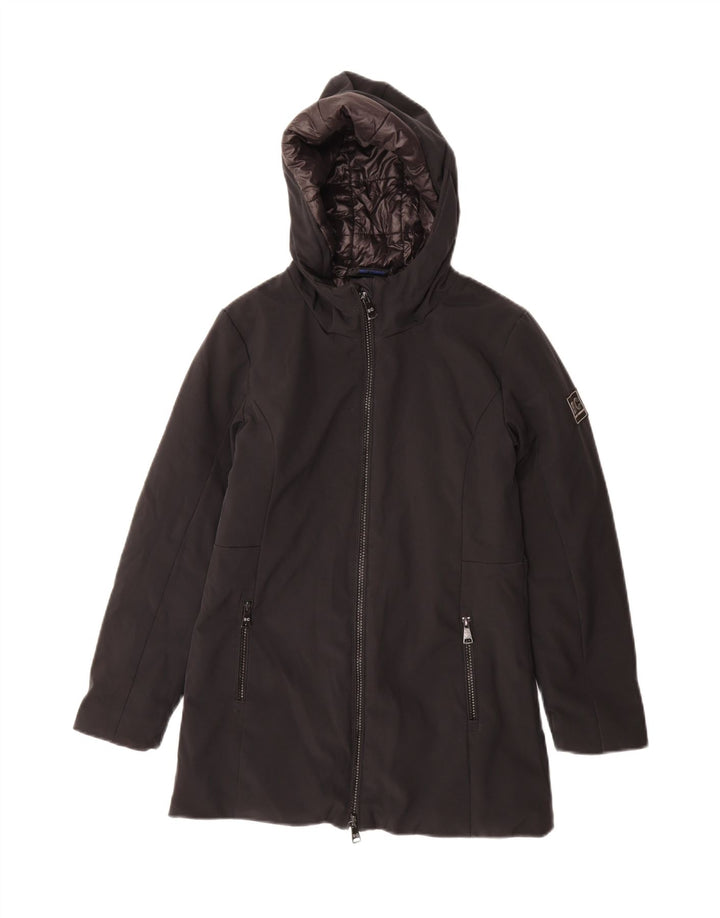 BEST COMPANY Womens Hooded Windbreaker Jacket UK 12 Medium  Black Vintage Best Company and Second-Hand Best Company from Messina Hembry 