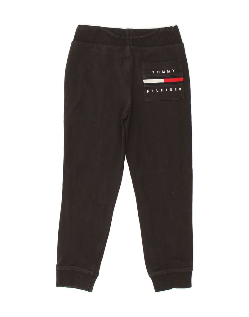 TOMMY HILFIGER Boys Tracksuit Trousers Joggers 4-5 Years Black Cotton | Vintage Tommy Hilfiger | Thrift | Second-Hand Tommy Hilfiger | Used Clothing | Messina Hembry 