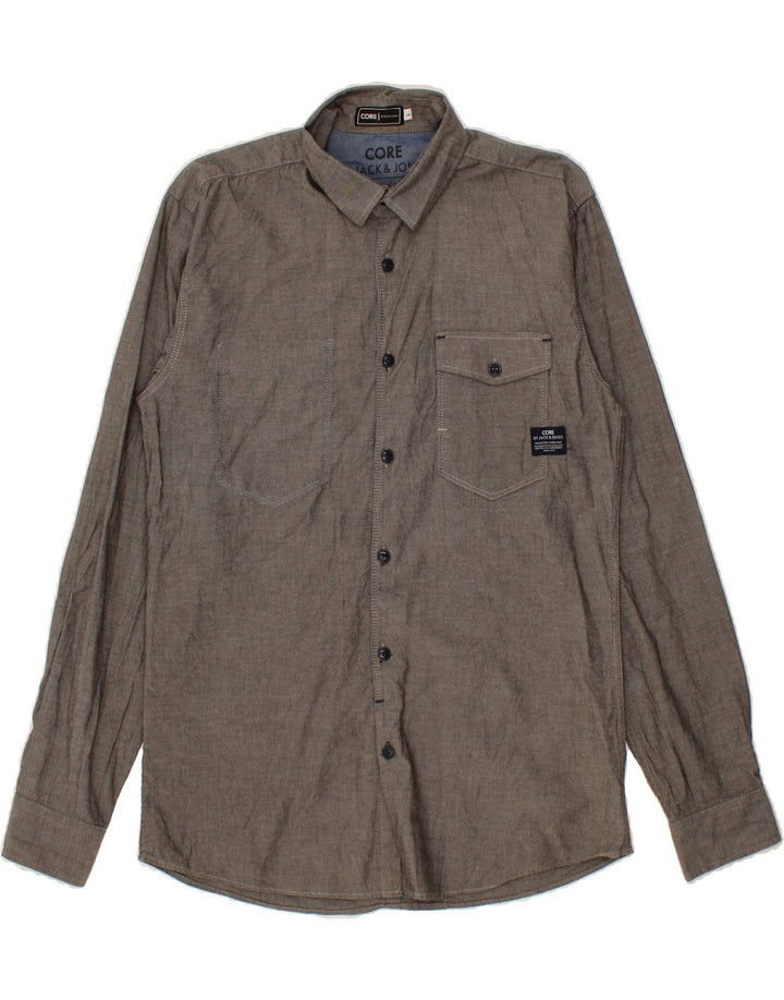 JACK & JONES Mens Shirt Large Grey Vintage Jack & Jones and Second-Hand Jack & Jones from Messina Hembry 