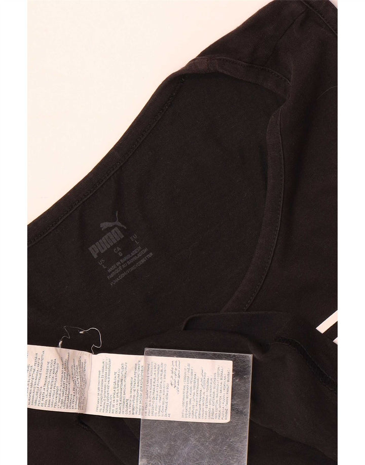 Puma Mens Sweatshirt Jumper Large Black Cotton