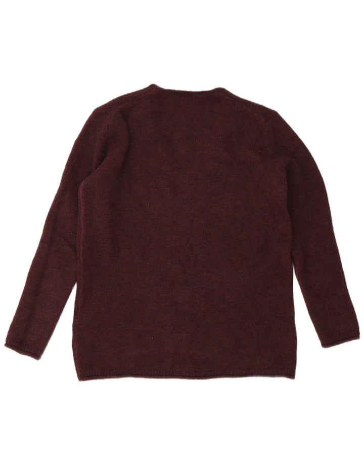 Rifle Mens V-Neck Jumper Sweater XL Burgundy