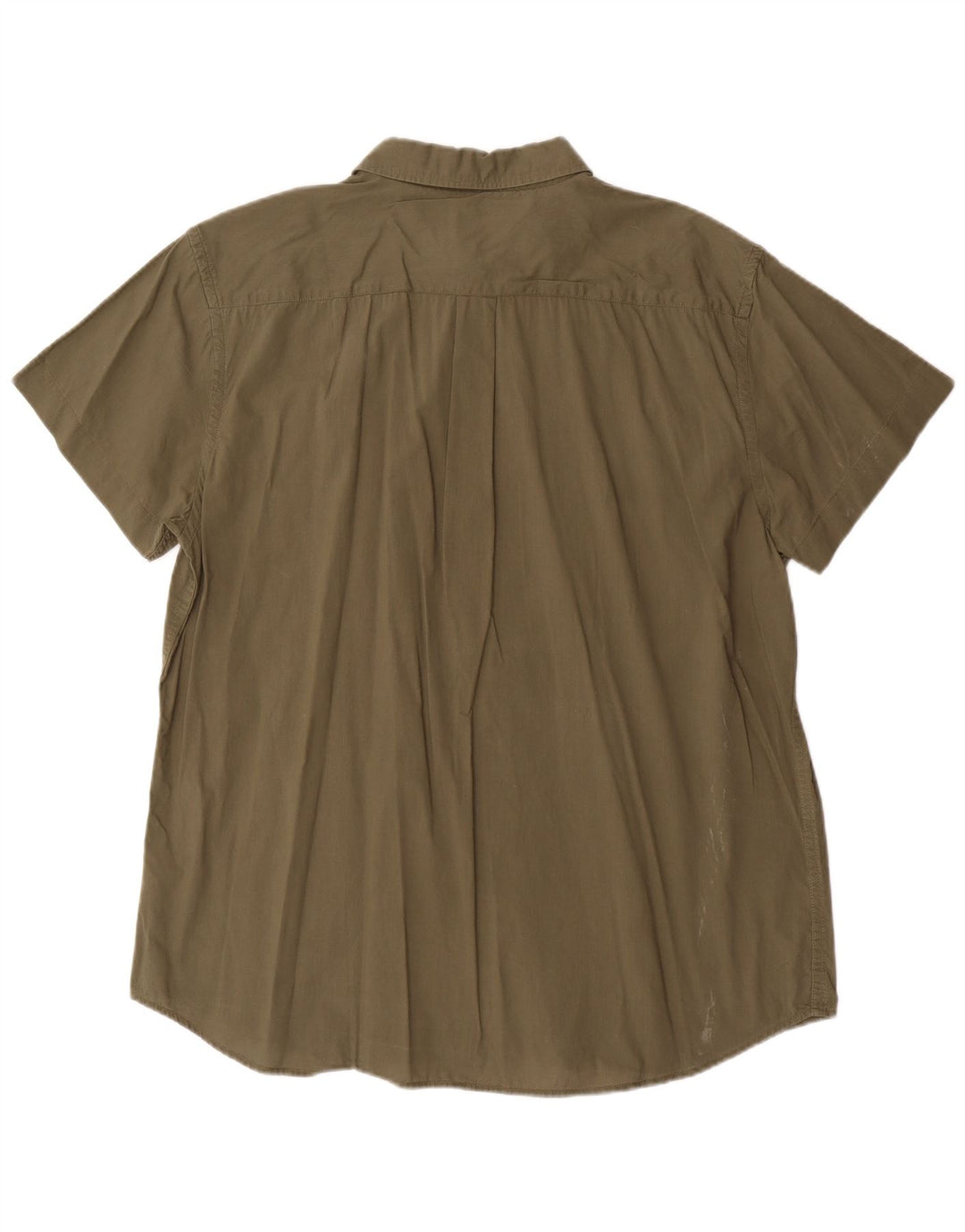 Wrangler Mens Short Sleeve Regular Fit Shirt 2XL Khaki Cotton