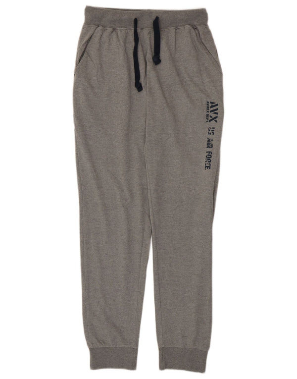 AVIREX Mens Graphic Tracksuit Trousers Joggers Large Grey