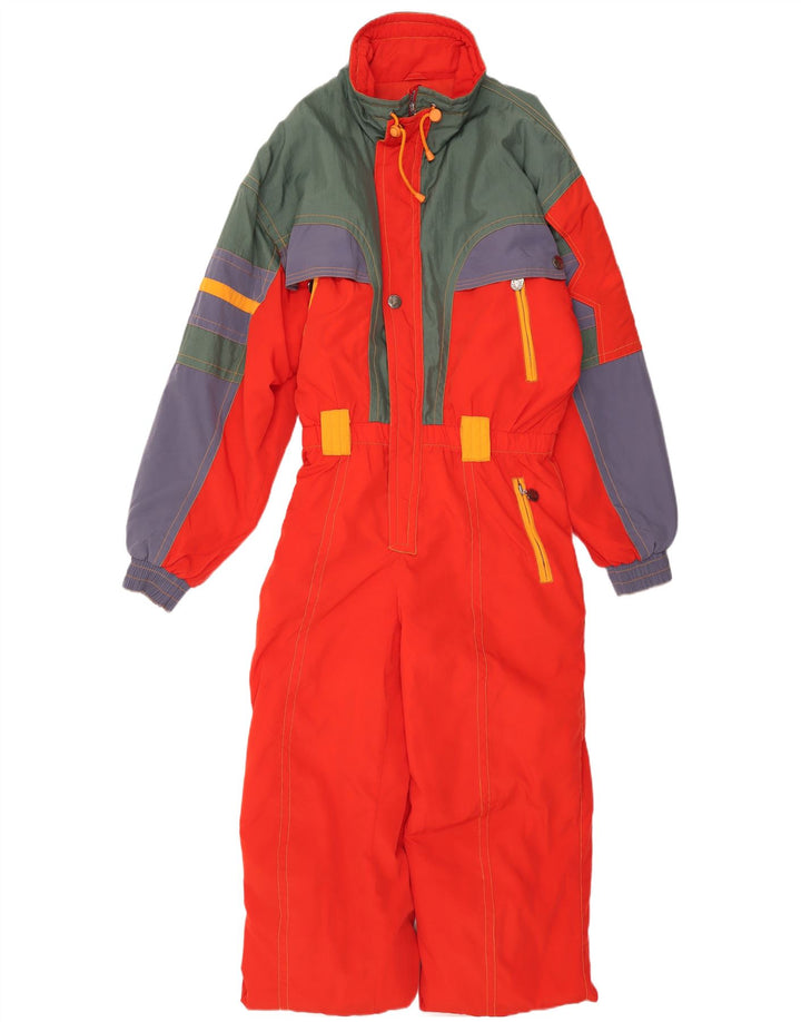 Ninety Eight Mens Ski Jumpsuit UK 40 Medium Red Colourblock Polyester