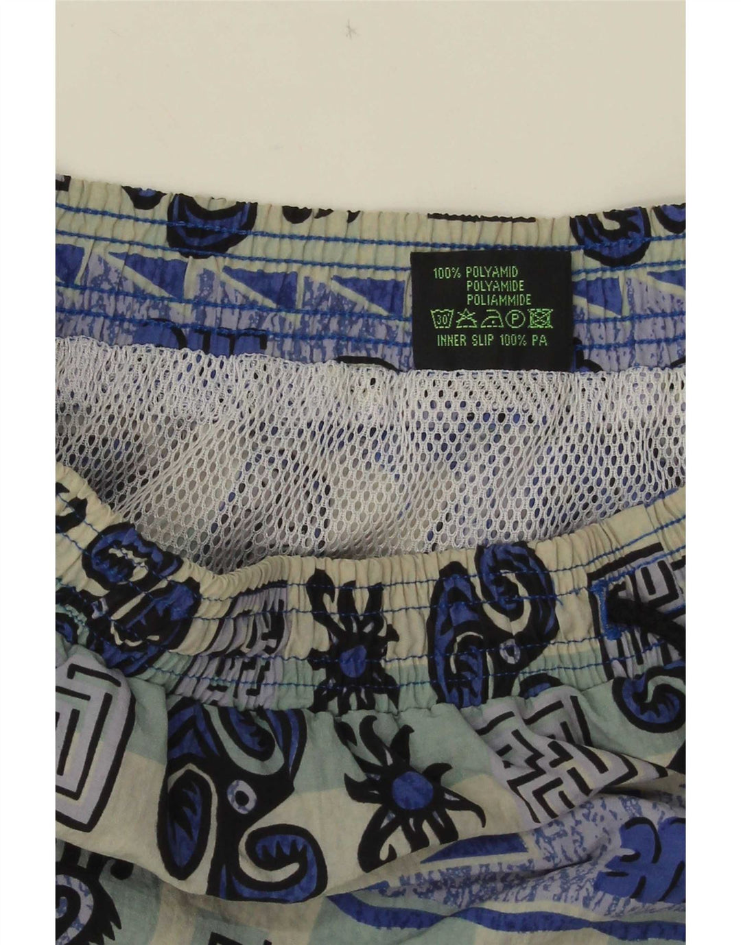 Santo Stefano Mens Abstract Pattern Swimming Shorts XL Blue Colourblock