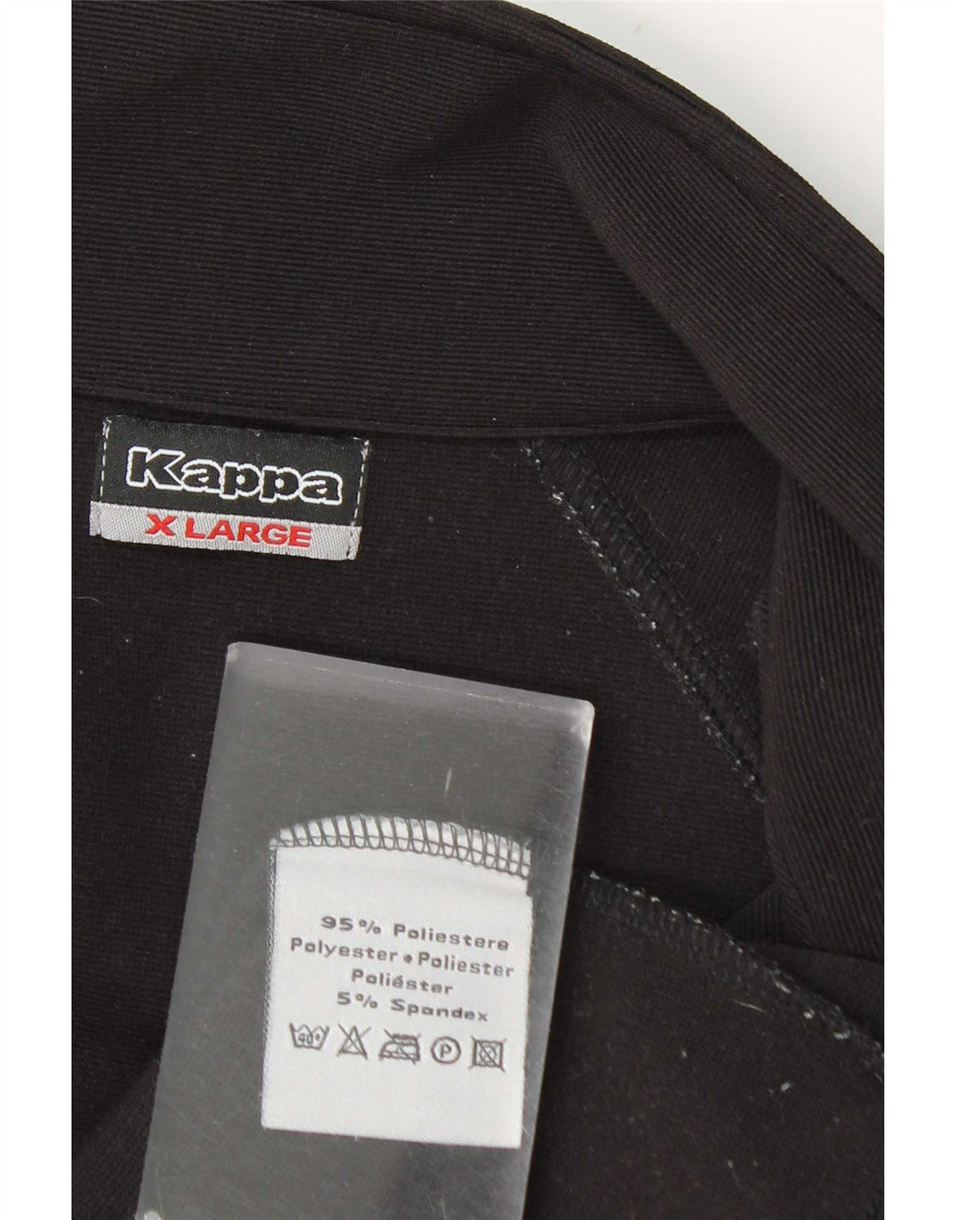 Kappa Womens Tracksuit Top Jacket UK 18 XL Black Polyester