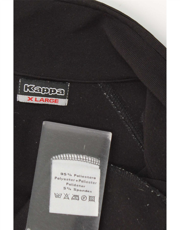 Kappa Womens Tracksuit Top Jacket UK 18 XL Black Polyester