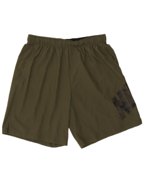 Nike Mens Dri Fit Graphic Sport Shorts XL Khaki Polyester