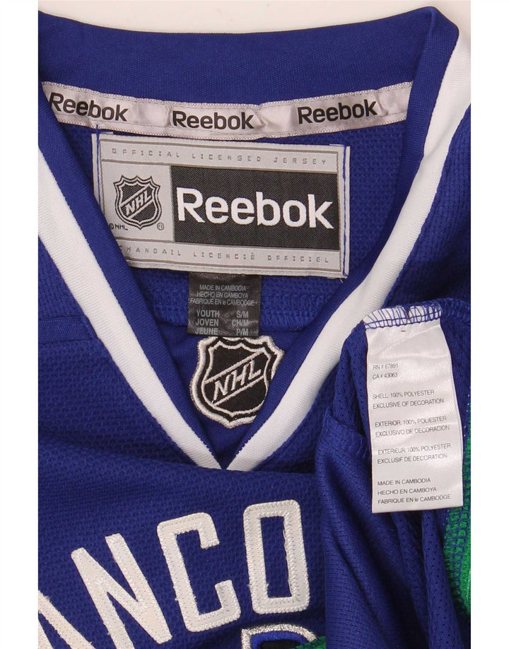 Reebok Boys Graphic Top Long Sleeve 13-14 Years Small Navy Blue