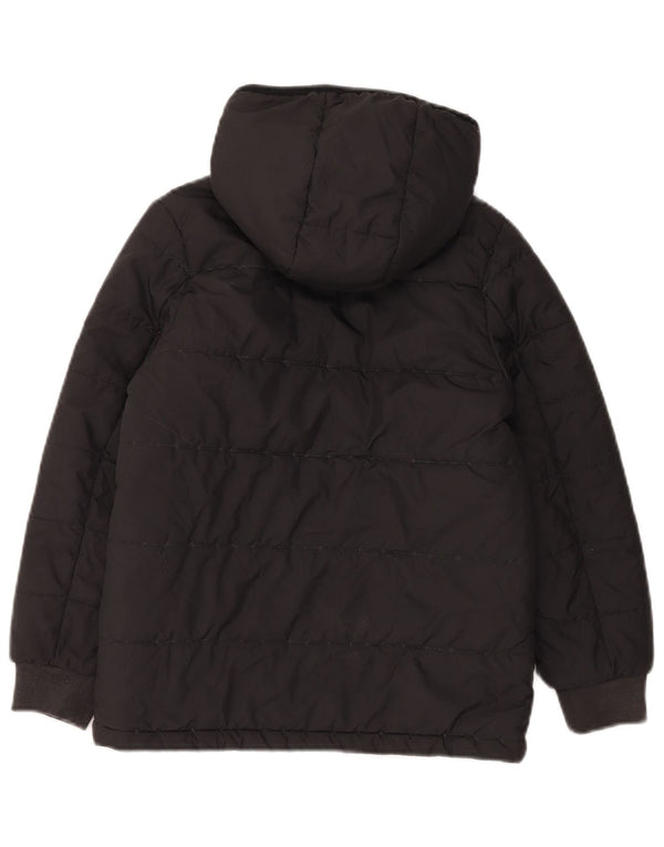 Adidas Girls Hooded Padded Coat 9-10 Years Pink Colourblock Polyester