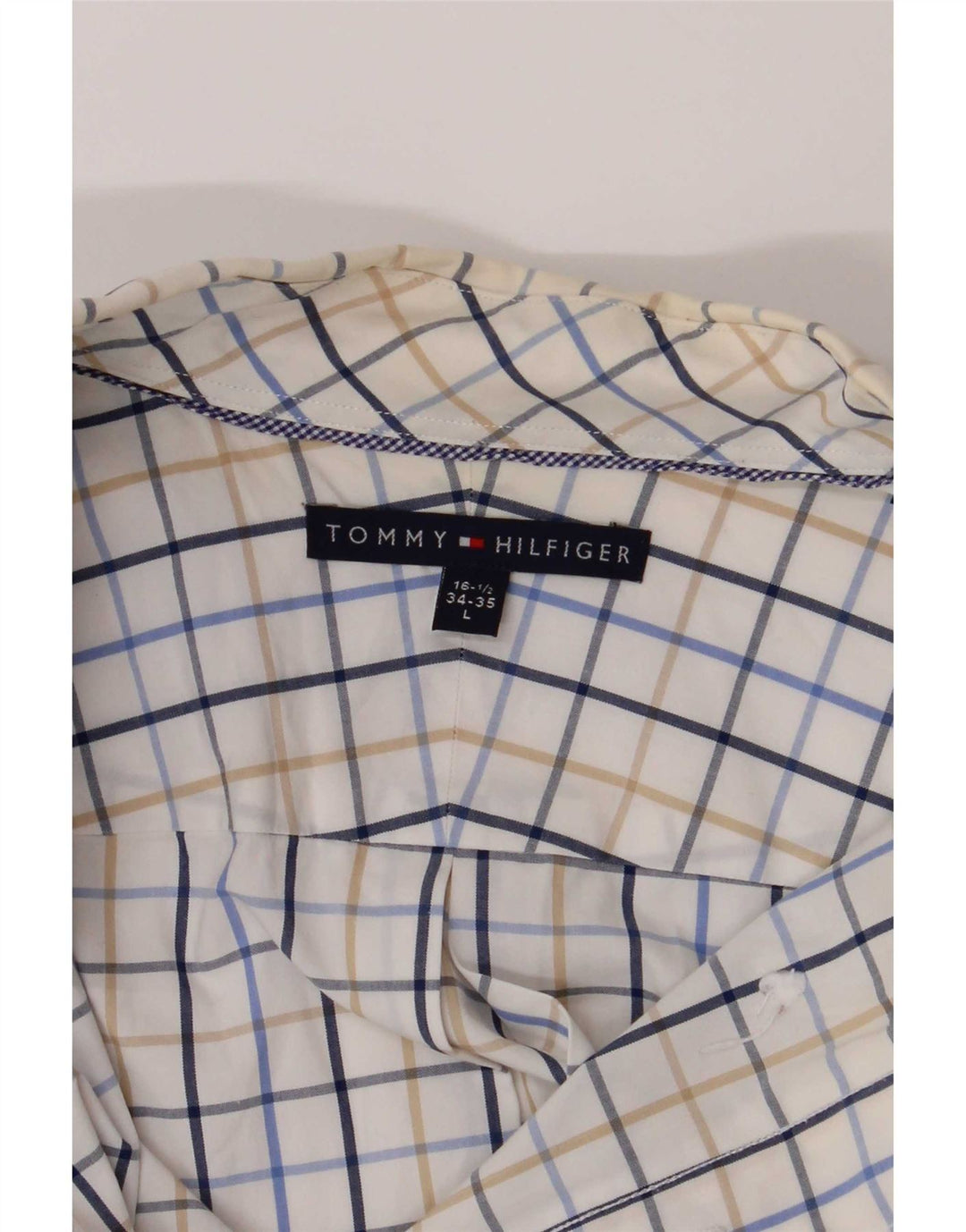 Tommy Hilfiger Mens Shirt Size 16 1/2 Large Multicoloured Check