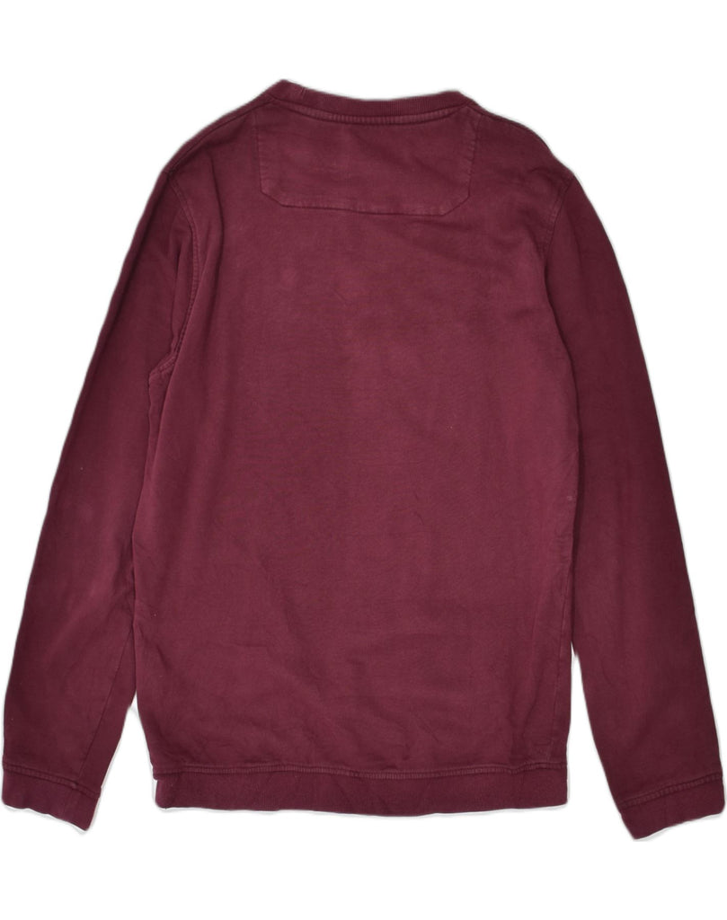 JACK & JONES Mens Graphic Sweatshirt Jumper Medium Maroon Cotton | Vintage Jack & Jones | Thrift | Second-Hand Jack & Jones | Used Clothing | Messina Hembry 