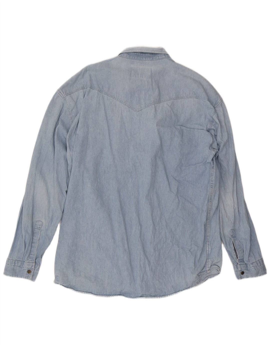 WAMPUM Mens Denim Shirt XL Blue