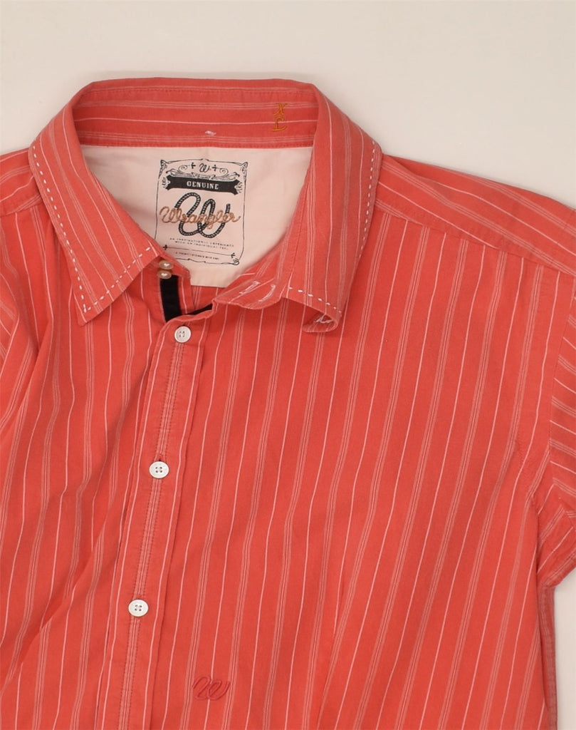 WRANGLER Womens Short Sleeve Shirt UK 18 XL Red Striped | Vintage Wrangler | Thrift | Second-Hand Wrangler | Used Clothing | Messina Hembry 