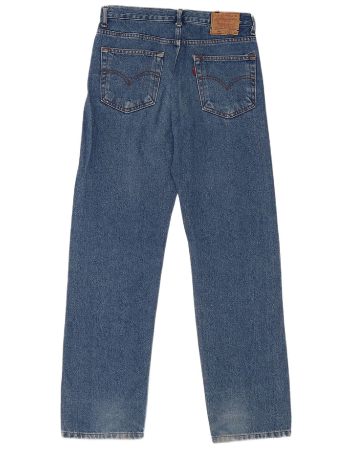 Levi's Womens 501 Straight Jeans W32 L30 Blue Cotton